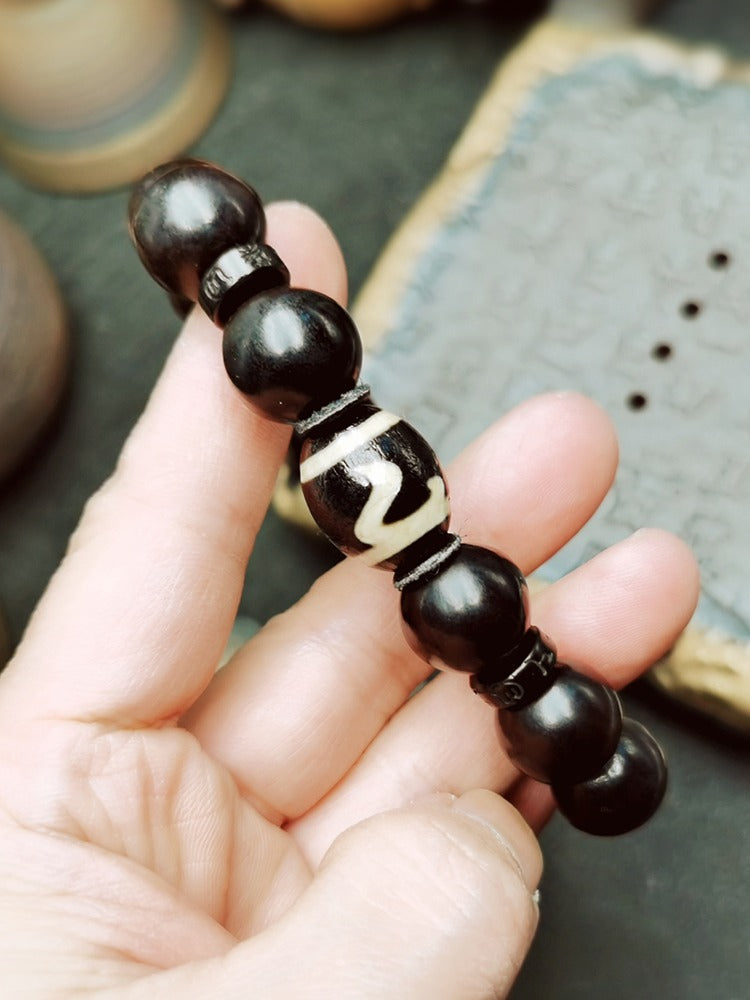 Zen Healing Tibetan Dzi Bead Agate Bead Protection Bracelet