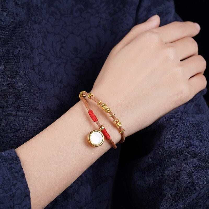Zen Healing Tibetan Gawu Box Leather Braided Spiritual Protection & Good Fortune Bracelet