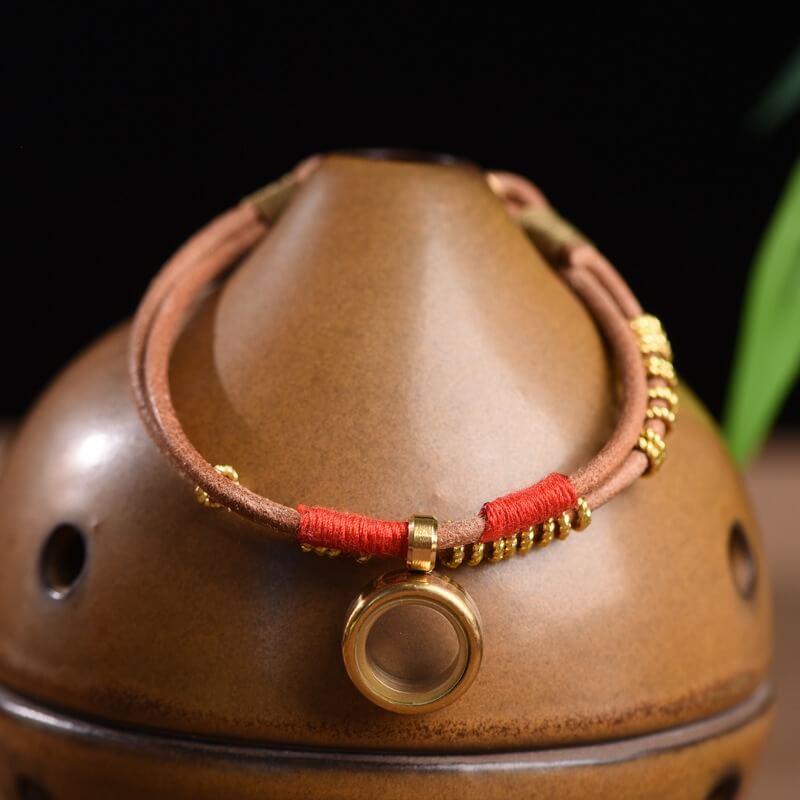 Zen Healing Tibetan Gawu Box Leather Braided Spiritual Protection & Good Fortune Bracelet