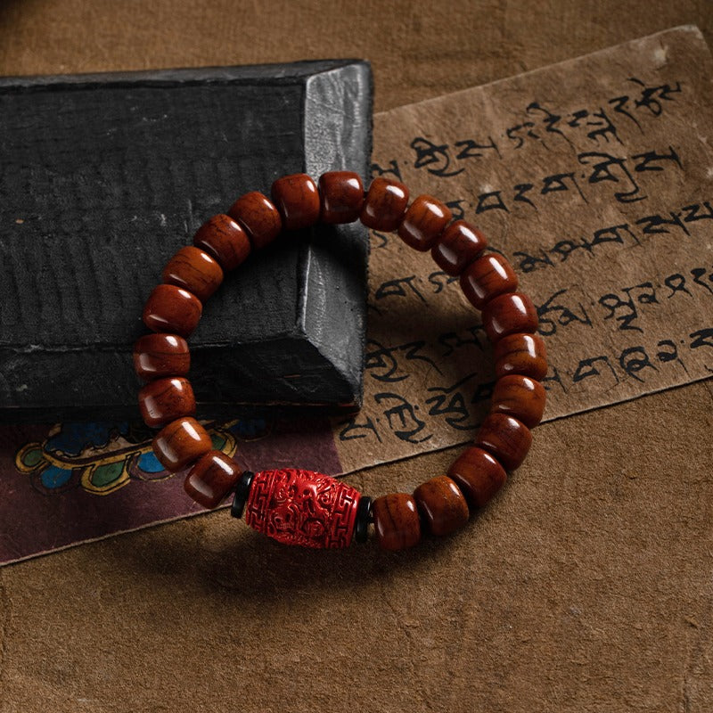 Zen Healing Tibetan Yak Bone Protection Mala Bracelet