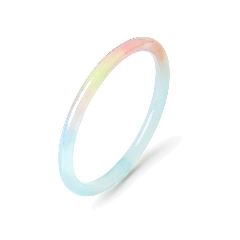 Zen Healing Tricolor Agate Protection Bracelet Bangle