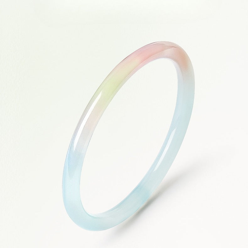 Zen Healing Tricolor Agate Protection Bracelet Bangle