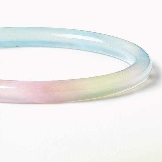 Zen Healing Tricolor Agate Protection Bracelet Bangle