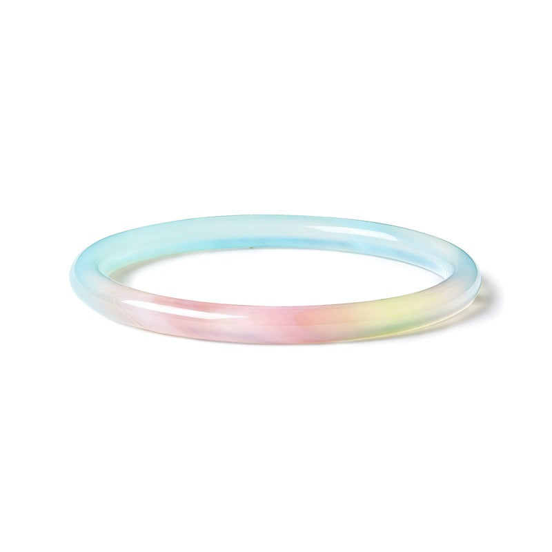 Zen Healing Tricolor Agate Protection Bracelet Bangle