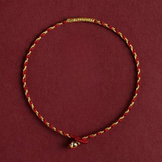 Zen Healing Vajra Knot Good Luck Red String Protection Anklet Bracelet