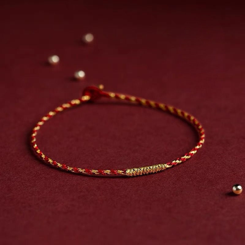 Zen Healing Vajra Knot Good Luck Red String Protection Anklet Bracelet