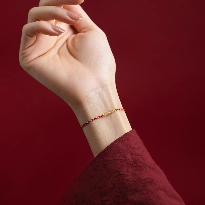 Zen Healing Vajra Knot Good Luck Red String Protection Anklet Bracelet
