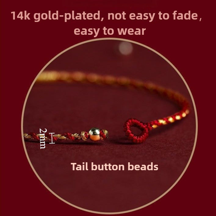 Zen Healing Vajra Knot Good Luck Red String Protection Anklet Bracelet