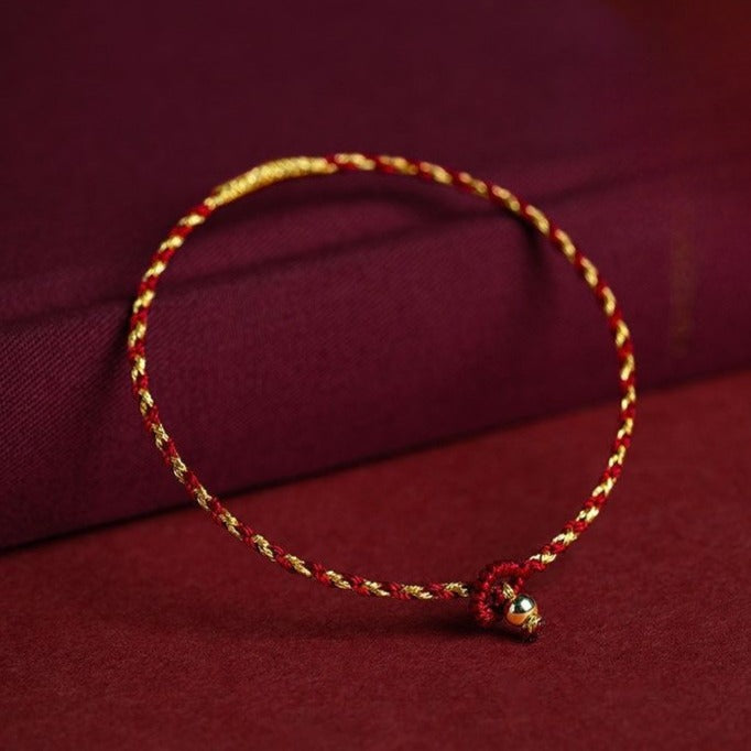 Zen Healing Vajra Knot Good Luck Red String Protection Anklet Bracelet