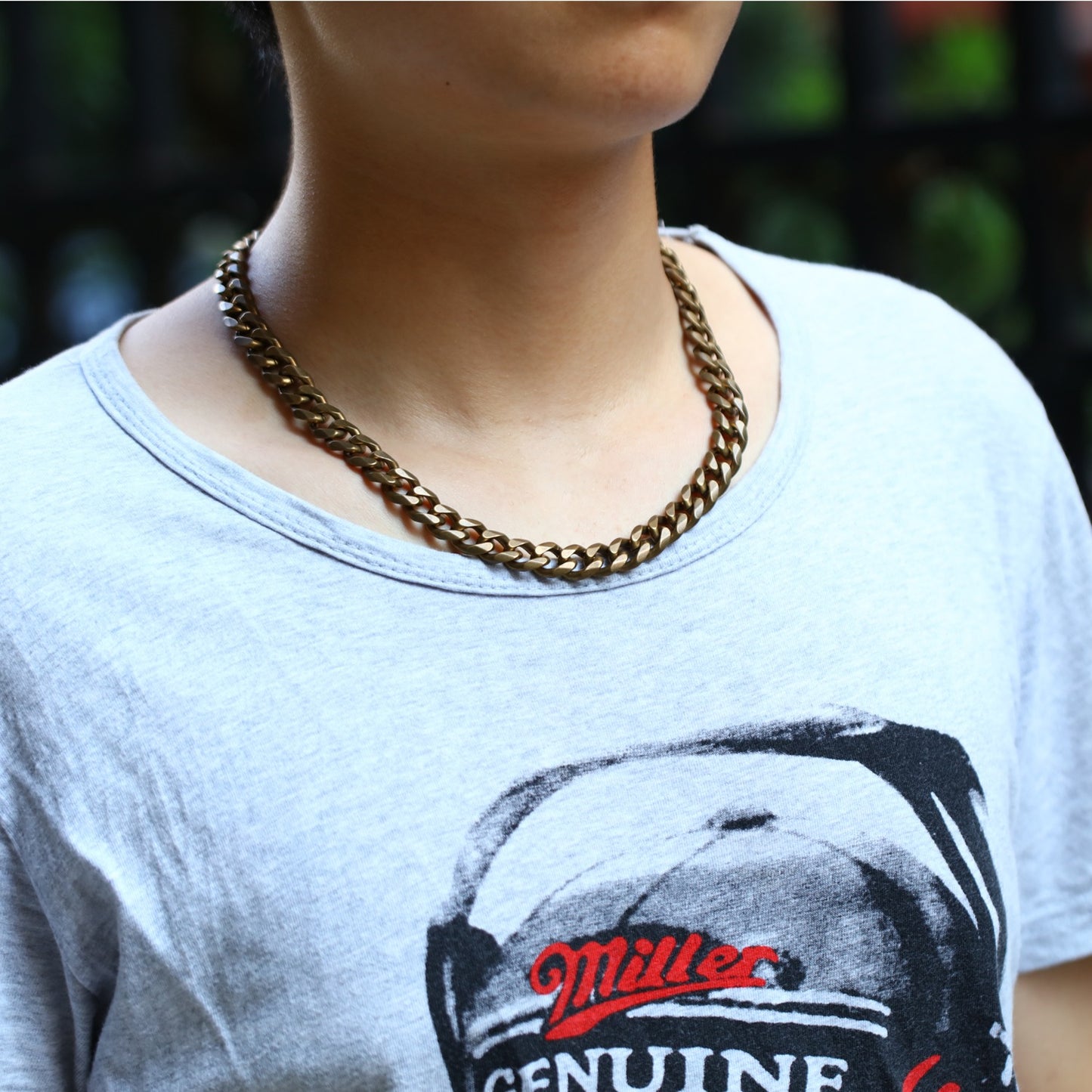 Zen Healing Vintage Bold Chain Copper Brass Strength Bracelet Necklace
