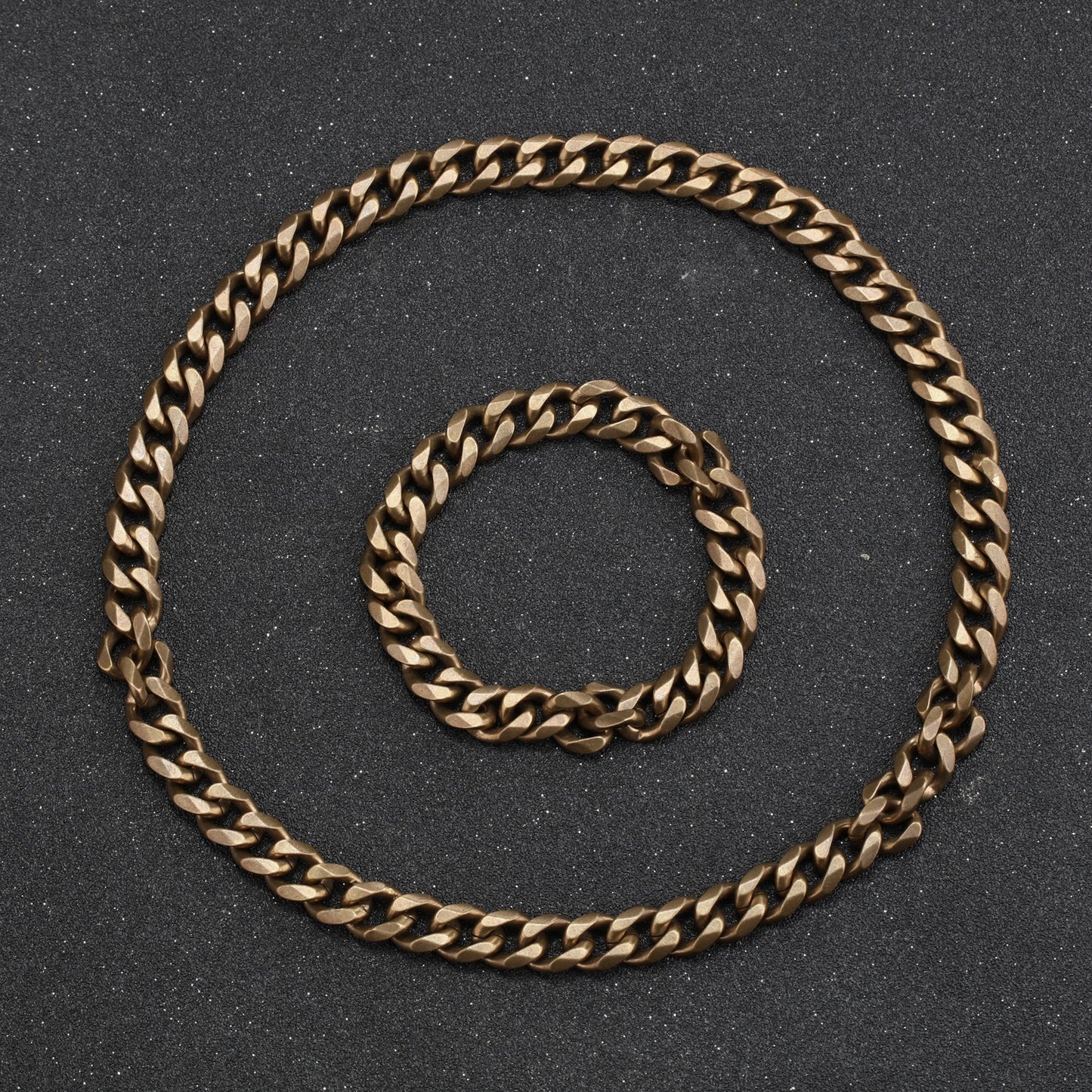 Zen Healing Vintage Bold Chain Copper Brass Strength Bracelet Necklace