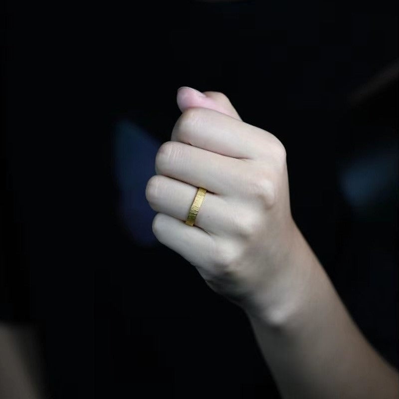 Zen Healing Vintage Copper Brass Adjustable Personality Ring
