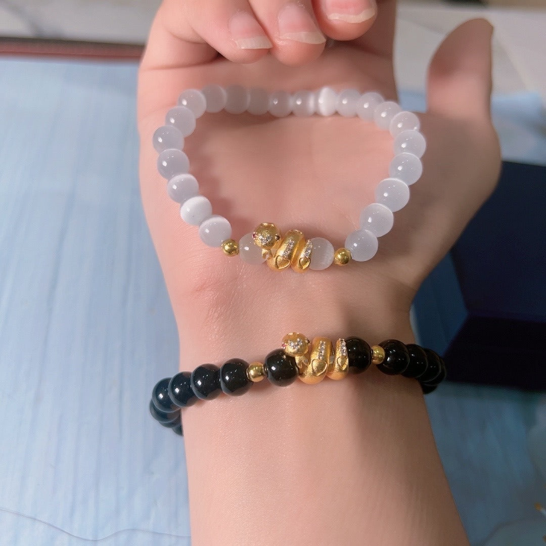 Zen Healing Year Of The Snake Cat’s Eye Prosperity Bracelet