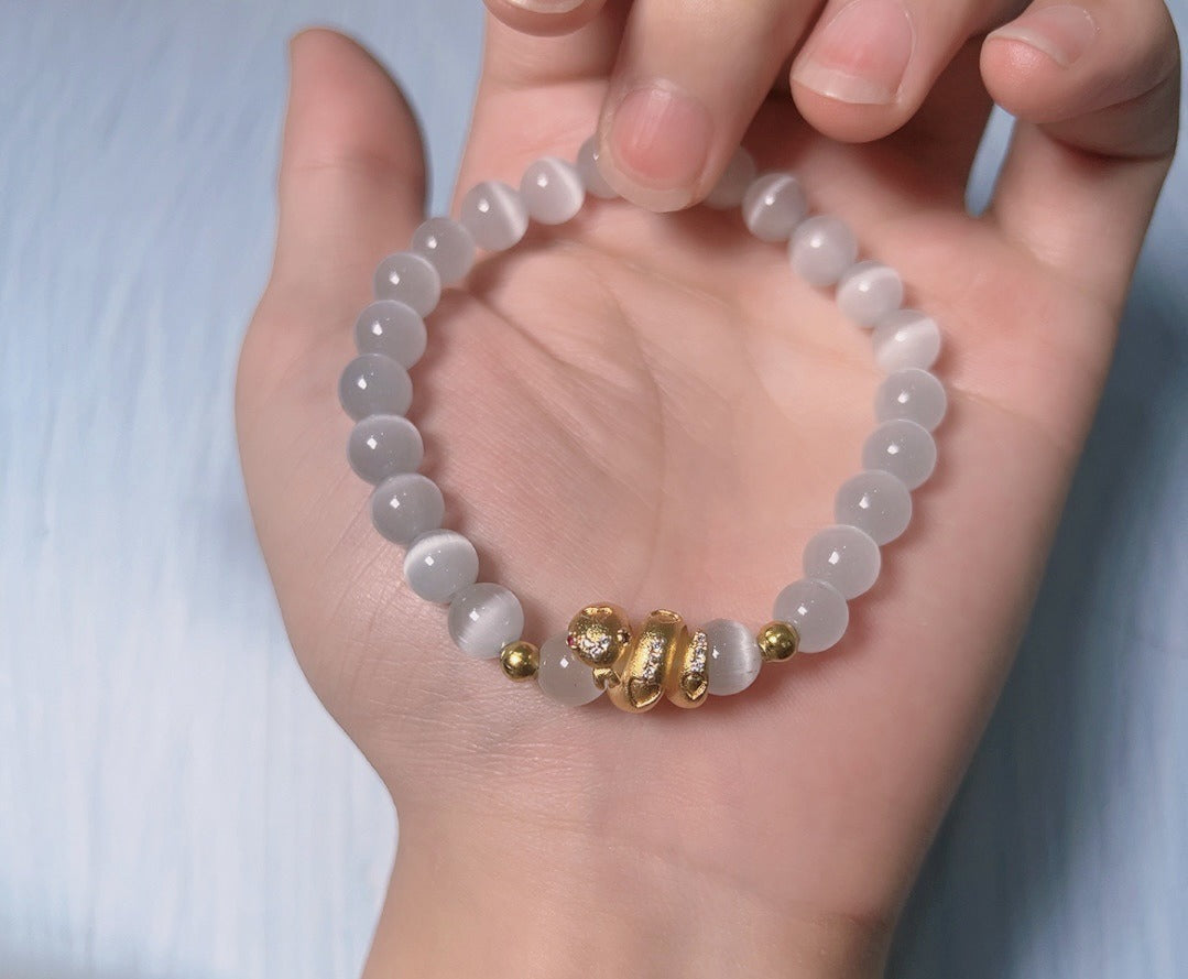 Zen Healing Year Of The Snake Cat’s Eye Prosperity Bracelet