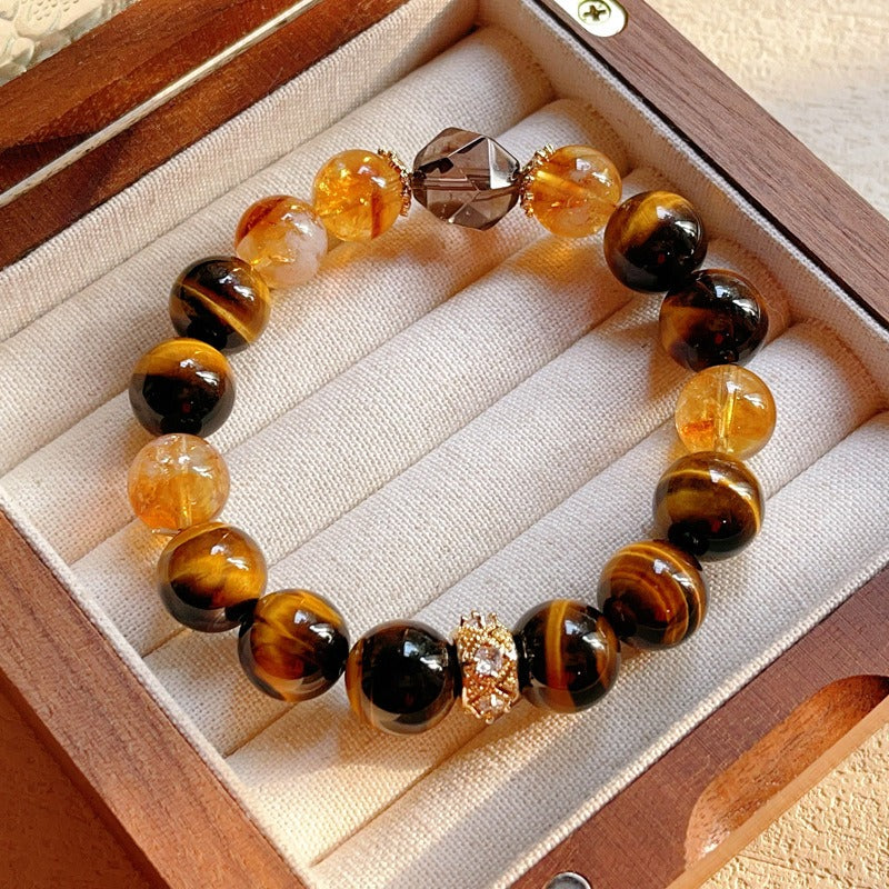 Zen Healing Yellow Tiger Eye Yellow Topaz Confidence Bracelet