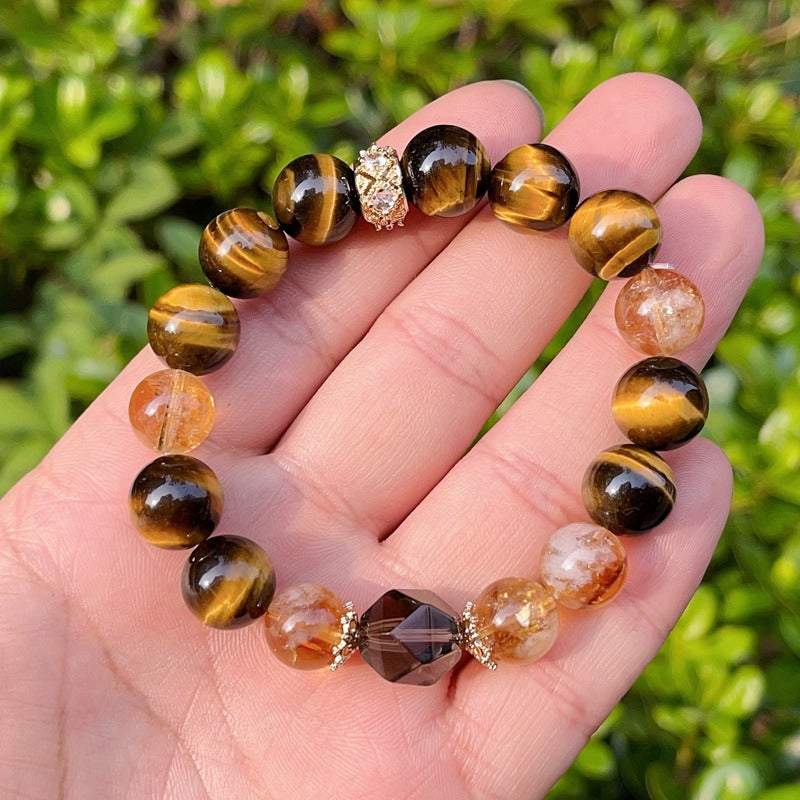 Zen Healing Yellow Tiger Eye Yellow Topaz Confidence Bracelet