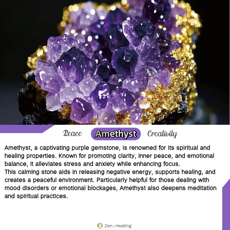 Zen Healing Natural Amethyst Lapis Lazuli Guardian Bracelet