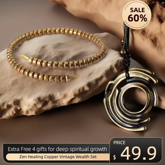 Zen Healing Copper Brass Vintage Wealth Set