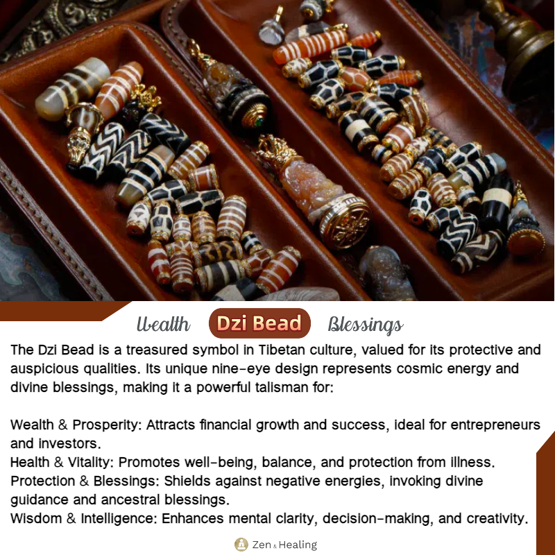 Zen Healing Tibetan Natural White Quartz Agate Dzi Bead Meditation Healing Multilayer Mala