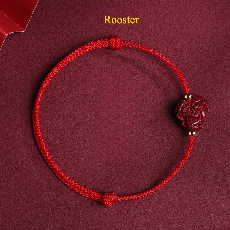 Zen Healing 2025 year of the chinese zodiac Cinnabar Protection Red String Bracelet