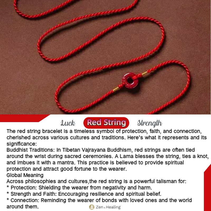 Zen Healing 2025 Chinese Zodiac Snake Red String Luck Bracelet