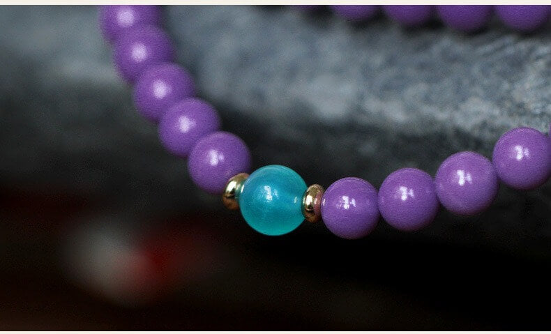 Zen healing 108 Beads Amethyst Mica Spiritual Healing Mala Bracelet
