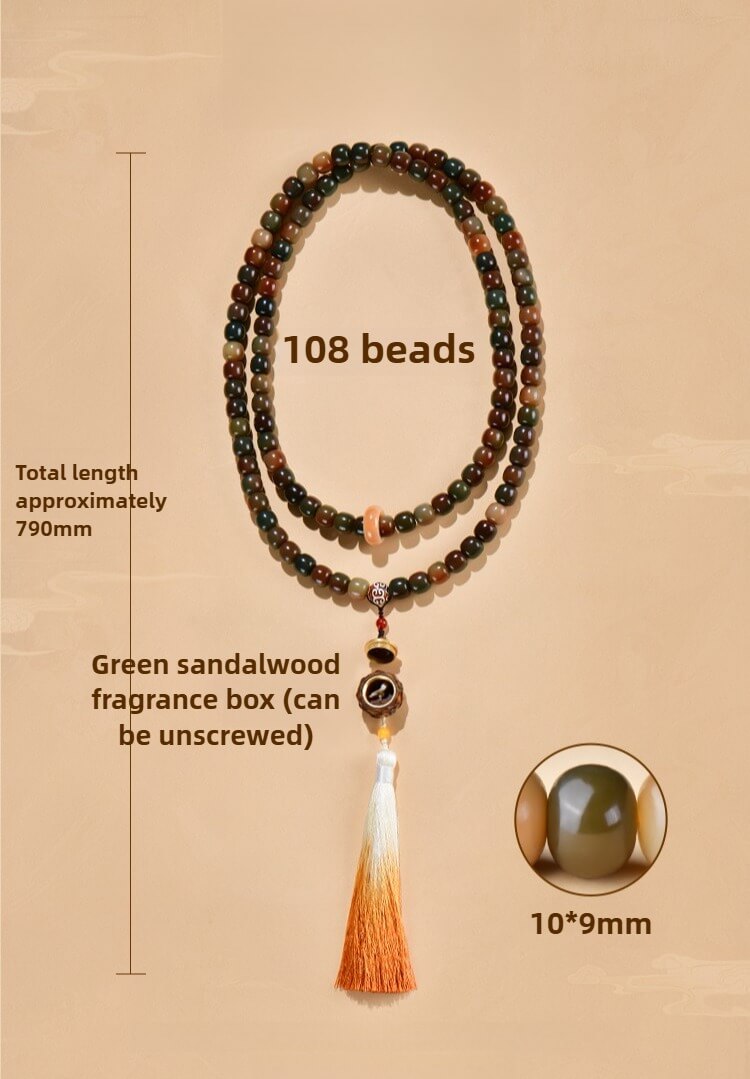 108 Mala Beads Color Bodhi Seed Dzi Bead Keep Away Evil Spirits Bracelet