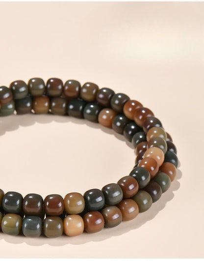108 Mala Beads Color Bodhi Seed Dzi Bead Keep Away Evil Spirits Bracelet