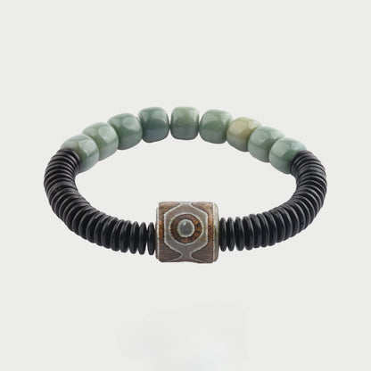 Zen Healing Bodhi Seed Dzi Bead Wealth Meditation Bracelet