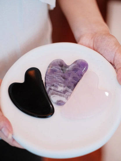 Crystal Gua Sha Board Heart Shape - Skin Tightening - 我的商店