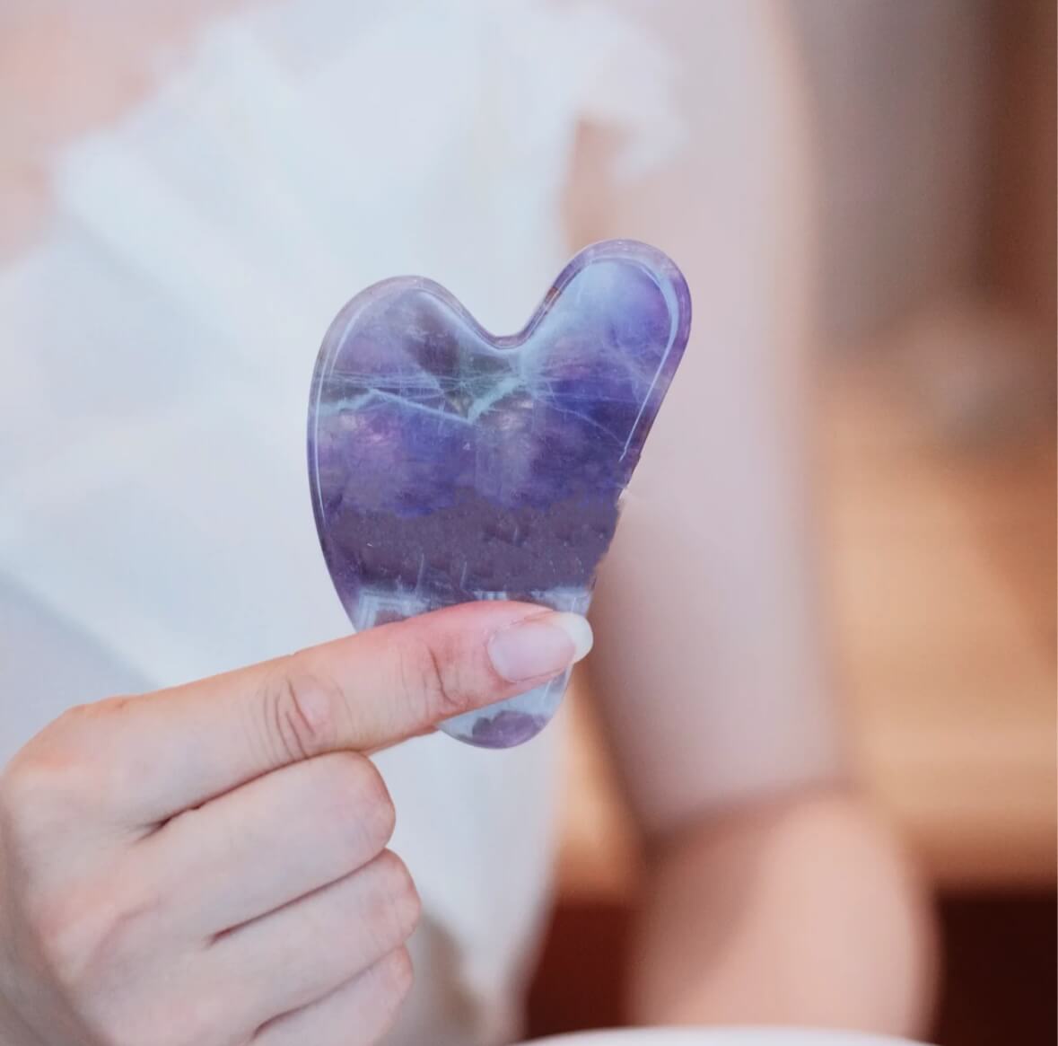 Crystal Gua Sha Board Heart Shape - Skin Tightening - 我的商店