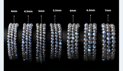 Super Luminous Multi-Layer Moonstone Bracelet for Prosperity and Healing