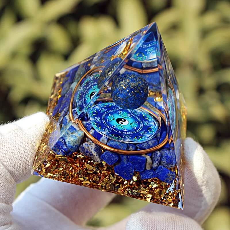 Lapis Lazuli Pyramid - Stay Alert and Enhance Wisdom