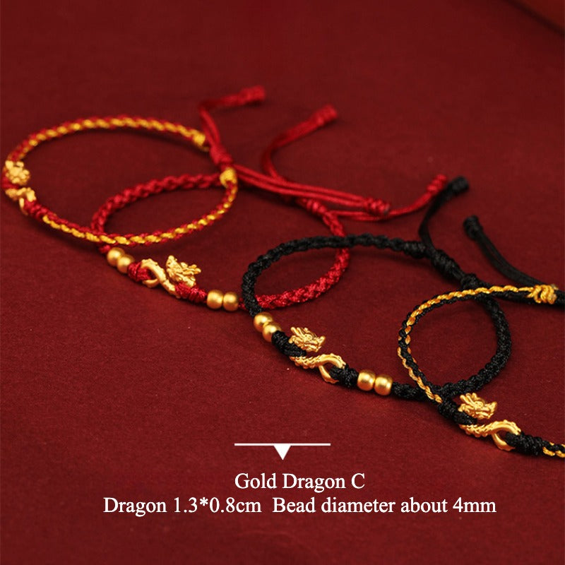 Zen Healing Dragon Protection Red String Bracelet