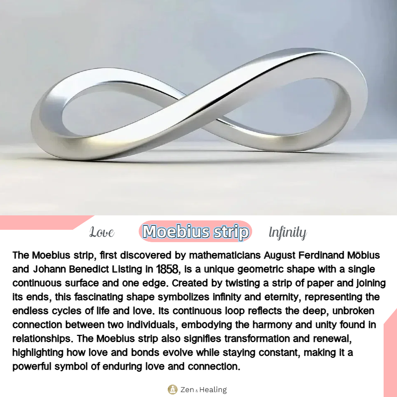 Zen Healing Möbius Strip 999 Silver Bracelet Love Gift