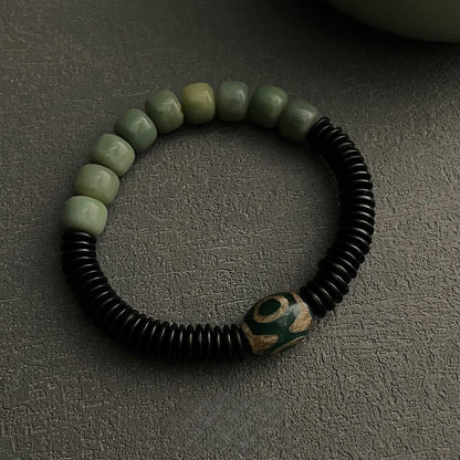 Zen Healing Bodhi Seed Dzi Bead Wealth Meditation Bracelet