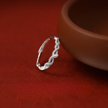 Adjustable silver snake ring unique design jewelry gift for 2025 Year of the Snake