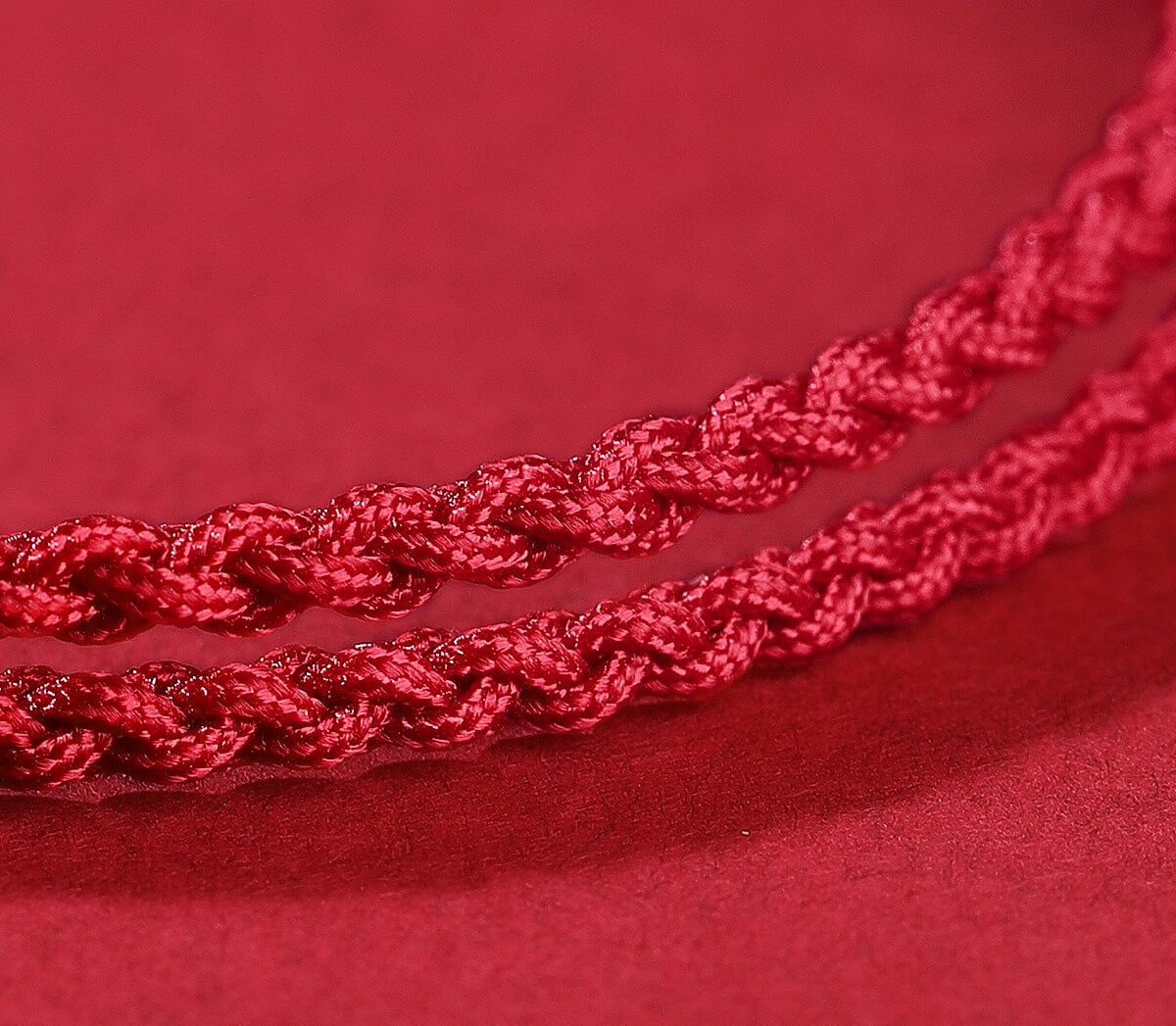 999 Sterling Silver Luck Bead Protection Braided Rope Bracelet