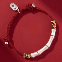 Zen Healing 999 Sterling Silver Year of the Snake Red String Blessing Braided Bracelet