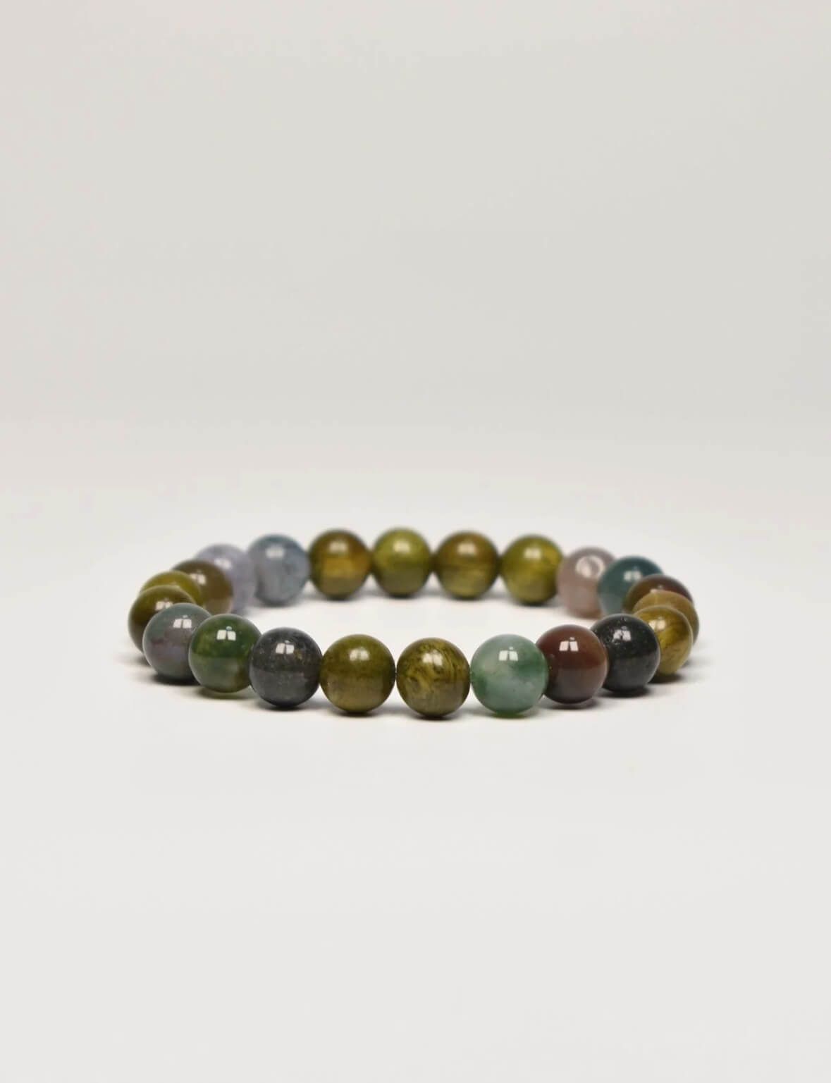 Agate Green Sandalwood Bracelet Set -Healthy-Calming