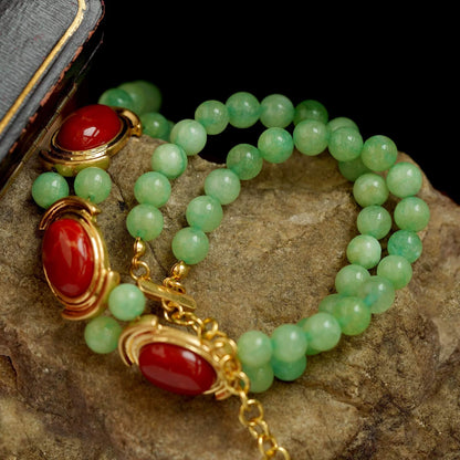Agate Earrings Necklace Set - Love and Hope
