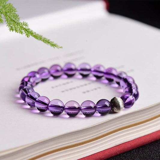 Amethyst Bracelet-Clam•Intuition•Intelligence•Health