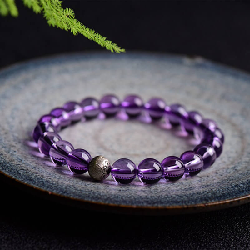 Amethyst Bracelet-Clam•Intuition•Intelligence•Health