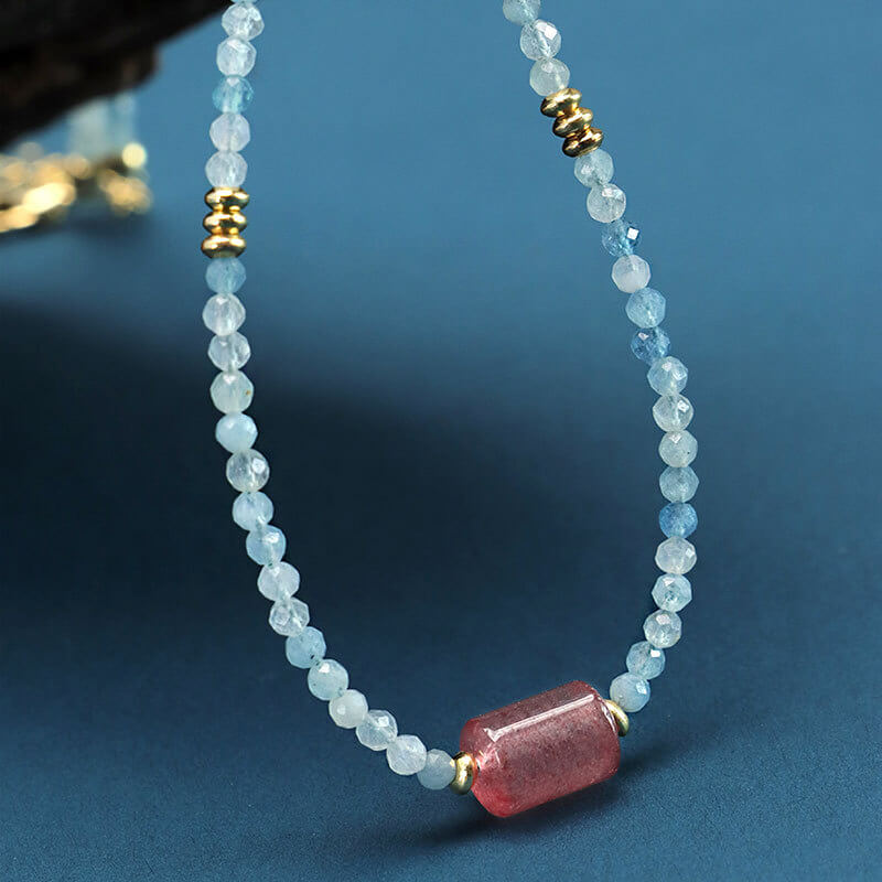 Aquamarine Aqua Elegance Necklace-Calm•Healing