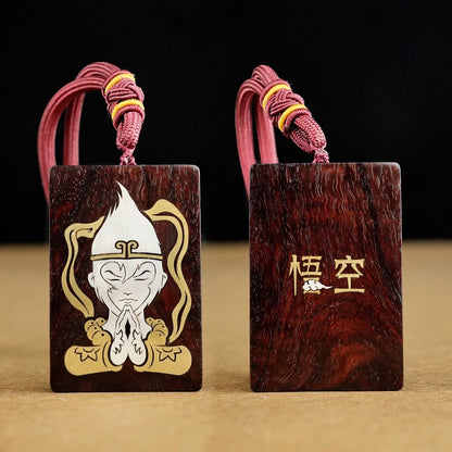 Black Myth Wukong Ebony Small Leaf Red Sandalwood Success Protection Key Chain