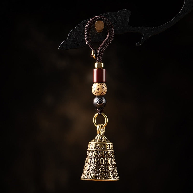 Brass Buddhist Prayer Bell Wind Chime Feng Shui Peaceful Bell Pendant