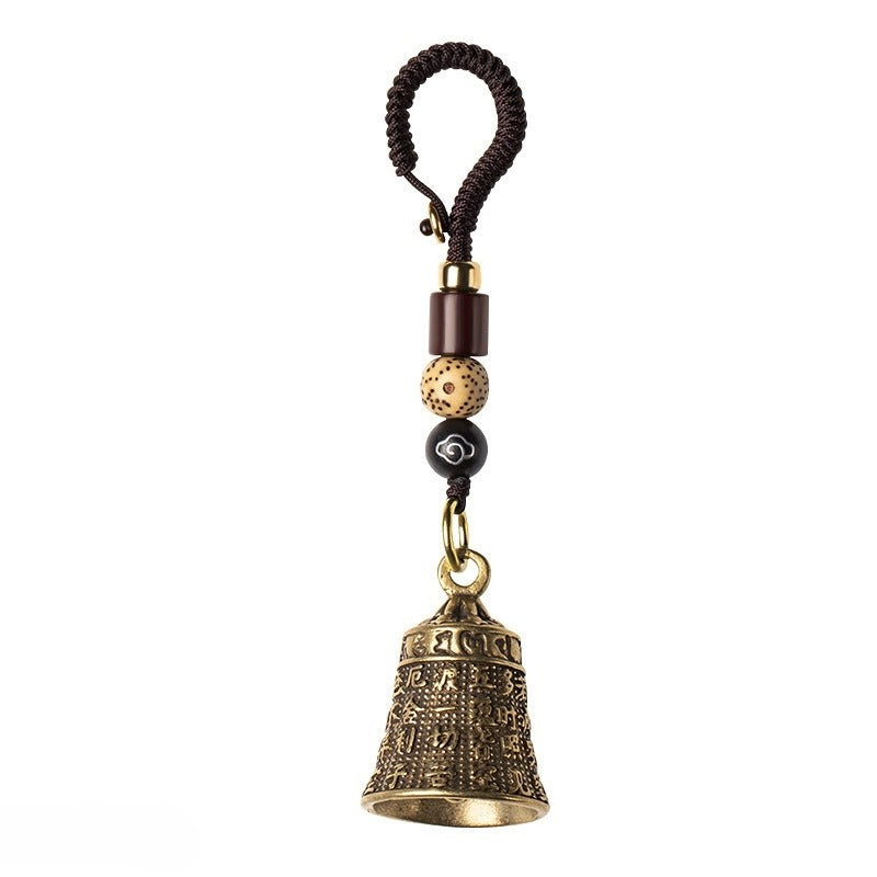 Brass Buddhist Prayer Bell Wind Chime Feng Shui Peaceful Bell Pendant