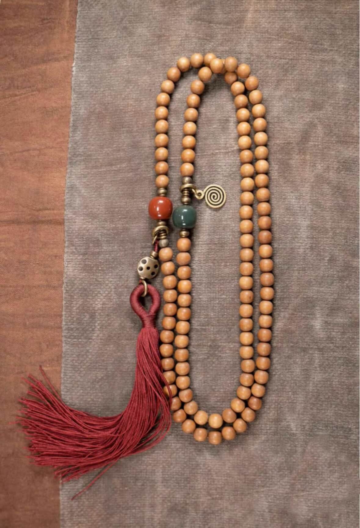 Buddhist Beads - Wooden Mala Beads for Mindfulness