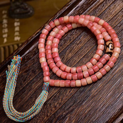 Camel Bone 108-Bead Buddhist Prayer Beads Bracelet