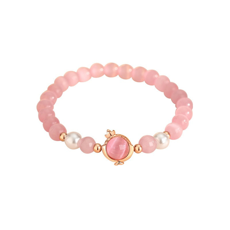 Cat's eye stone Spirit Snake Healing Energy Charm Love Caring Bracelet